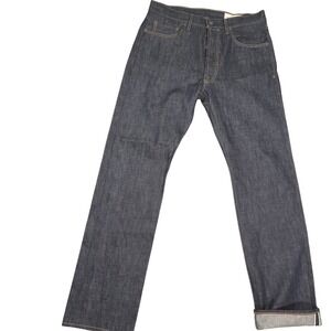 Imogene and Willie Lewis Jeans Mens 33 W Dark Indigo Selvedge Raw Straight Leg